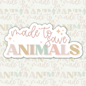 Save Animals Sticker