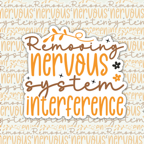 Removing nervous system interference sticker