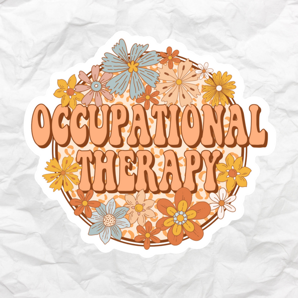 Flowery Occupational Therapy Sticker