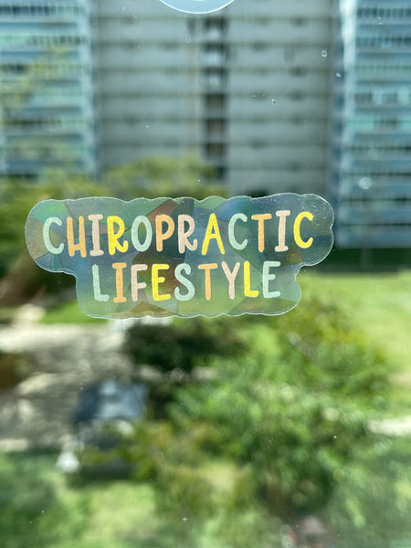 Chiropractic lifestyle suncatcher sticker